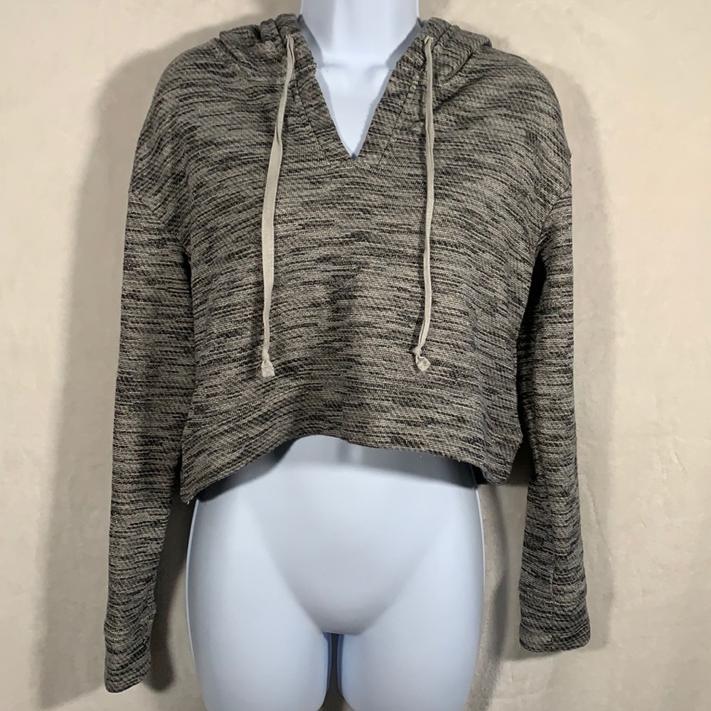 Anthro. Saturday Sunday cropped pullover hoodie. S